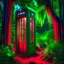 Placeholder: telephone booth bot in an underground grove, in the style of dali, 8k, down-light, soft light, depth of field, photo realism, trending on art station, high detail