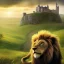 Placeholder: Chronicles of Narnia, Aslan the lion on a hill with castle in background, 8k resolution, high-quality, fine-detail, intricate, digital art, detailed matte, volumetric lighting, illustration, 3D octane render, brian froud, howard lyon, selina french, anna dittmann, annie stokes, lisa parker, greg rutowski,