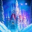 Placeholder: cristal angelic castle crystalline, blue,pink , cosmic, opalescent, gemstones, crystals, other worldly,water,bright, ice background, snow lake blue