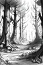 Placeholder: Sketch A close-up showing a quick transition from the real world to the magical forest, with an emphasis on expressions of amazement.