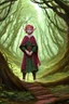 Placeholder: [Disenchantment, Elfo] Deep within the lush and vibrant forest of Elfwood, where towering trees stretched their canopies towards the heavens, a small and peculiar figure moved with cautious steps. This was Elfo, the elf-like creature with rosy cheeks, a perpetually naive demeanor, and a shock of fiery red hair that stood out like a beacon in the enchanted woods. Elfo was on his latest adventure, an expedition to uncover the mysteries of the great forest that had sheltered his fellow elves for