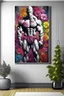 Placeholder: man wall art floral bodybuilder