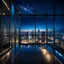 Placeholder: in luxury hall in top floor of skyscrapper in moder city at night sky, ,city scape at backgrownd