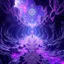Placeholder: Surreal DMT Dimension with vibrant and kaleidoscopic visuals, MOSTLY SHADES OF PURPLE, Galaxy Witchy Feel as brings one together with like minded individuals. The feel of Ascension and Connecting with a Higher Power, gothic witchy vibes with like a whimsical galactic feel with Shades of Purples and Black, SILKY otherworldly landscapes, intricate geometric patterns, ethereal beings, cosmic energy, glowing fractals, immersive depth of field, cinematic lighting, masterful digital PAINTING
