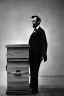 Placeholder: Abraham Lincoln opening a coffin vintage photography, beautiful, Tumblr aesthetic, retro vintage style, HD photography, hyperrealism