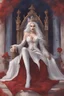 Placeholder: Beautiful white haired Vampire queen on her throne, drawing