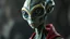 Placeholder: Portrait of a beautiful intelligent alien,