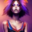 Placeholder: Black beautiful women with colorful feathers