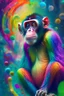 Placeholder: A confused monkey in a colorful magical jungel