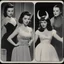 Placeholder: [horror monster series collector cards (1961)] Lola, Nancy and Azazel. Azazel is a demon with no inhibitions, Lola and Nancy have envy