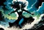 Placeholder: create a surreal horror comic style full body illustration of female vampire conjuring a violent storm , with highly detailed facial features, in the comic art style of RICHARD CORBEN and FRANK FRAZETTA, searing lines and forceful strokes, precisely drawn, boldly inked, with gritty textures, vibrant colors, dark and dramatic otherworldly lighting