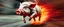 Placeholder: faster than a greased muscle pig in a knife fight in . motion blurred background, speed and energy, goa trance poster