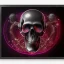 Placeholder: cyberpunk style ink ball skull picture in detailed tecnomancer frame, big black eyes, unreal engine 5, 8k resolution, photorealistic, ultra detailed, frame extreme sharp, accurate