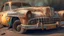 Placeholder: A photorealistic image of a rusted vintage car, with a focus on the intricate details of its faded paint job, the wear and tear on the tires, and the aged textures of the metal body. Use the multi-prompt "car::photorealistic::rust" with a prompt weighting of "rust" to emphasize the aged textures and worn out look of the car. --ar 7:4