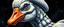 Placeholder: brilliant detailed full figure portrait disco glittery goose slug alien muscle man dino anime in the style of Escher and Giger