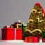 Placeholder: CHRISTMAS TREE WITH GIFTS UNDERNEATH