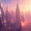 Placeholder: a crystalised transparent futuristic city suspended in the air, gold, diamonds, lightbeams, sunny atmosphere, realistic, unreal engine, 8k. Cinematic lighting, octane render.