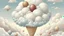 Placeholder: The clouds of love, with ice cream