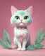 Placeholder: A delightful and adorable cartoon illustration featuring a cute mint-colored cat against a charming pink background, (delightful illustration:1.4), (adorable cartoon cat:1.5), (charming pink background:1.3), (expressive mint hues:1.2), inspired by the styles of cute cartoon artists, trending on ArtStation, Intricate, Sharp focus, vibrant lighting, (whimsical:1.4), (playful ambiance:1.3), (lush fur details:1.5), Cartoon, Masterful, Captivating, High Detail, Cinematic view