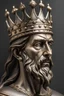 Placeholder: naked king (shoulders above) with crown that covers his whole face (profile view)