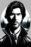 Placeholder: Alan Wake from Alan Wake 2, Screen print, pop art, splash screen art, darker colors, digital art, 8k resolution trending on Artstation, dark ratio, symmetrical, rule of thirds, bauhaus, Artgerm, Pixar, Norman Rockwell, WLOP, intricately detailed concept art