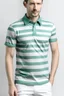 Placeholder: Man's Casual polo shirt with mint and grey diagonal large stripes