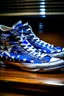 Placeholder: A converse sneaker, covered in Dallas cowboys theme