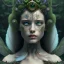 Placeholder: Portrait of beautiful girl, plant, metal, feathers, Dryad, fae, sidhe, ominous, nature, plants, wildflower, facepaint, dnd character portrait, intricate, oil on canvas, masterpiece, expert, insanely detailed, 4k resolution, retroanime style, cute big circular reflective eyes, cinematic smooth, intricate detail , soft smooth lighting, soft pastel colors, painted Renaissance style,bokeh, 800mm lens