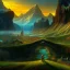 Placeholder: Epic Drawing of mordor scenery with a Troll of The Hobbit estilo Van Gogh 4k