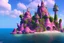 Placeholder: The pink panther on an island on the sea, a movie scene, more realistic,8k hdr