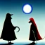 Placeholder: The mouse and the grim reaper discussing the future of the universe on bubble world, art by Pixar and Magritte