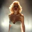 Placeholder: Marilyn monroe in white dress, in volumetric lighting through fog
