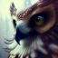 Placeholder: intricate details, realistic, octane, unreal engine, portrait, natural lighting,zoomed out + portrait, volumetric lighting, shiny,extreme detail, Photorealism, High detail, Hyper realistic Owl in forest, macro lens blur,abstract paint, sharp,ef 85mm 5.6, focus, trending by artstation, cinematic