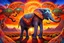 Placeholder: ELEPHANT African Sunset Surreal DMT Dimension with vibrant and kaleidoscopic visuals, otherworldly landscapes, intricate geometric patterns, ethereal beings, cosmic energy, glowing fractals, immersive depth of field, cinematic lighting, masterful digital painting by Alex Grey and Android Jones, 8k resolution