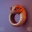 Placeholder: ouroboros as stone ring with red diamond eyes, sculpture, hyperphotorealistic, 8k,UHD,macro lens, sharp focus, hyper detail, sparkle, 800mm