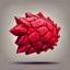 Placeholder: red cartoon asteroid stylized