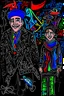 Placeholder: expressionism, Pixar style, in abstract art Basquiat, Picasso, Miro, Kandinsky, Klee, Birell, Fairey, Ardon, Buffet and Picasso style, HD --s 750 --v 5.1 --style raw, water color, black background