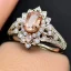 Placeholder: diamond and morganite ring, art noveau, filigree, floral, breathtaking, highly ornate, delicate, intricate, photorealistic, high fashion, fine jewellery, luxury, designer