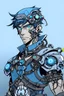 Placeholder: Male Cyborg with a pirate style anime style