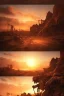 Placeholder: highly detailed war scene, sunset, illustration, cinematic lighting, 4k, 8k, octane render, digital concept art, trending on artstation, pinterest, extremely detailed, ambient lighting.