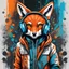 Placeholder: Illustrative sketch of a humanoid fox in music with headphones, full body, ultra quality, hyper detailed, graffiti, concept art, maximalism, 8k