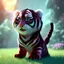 Placeholder: Disney+Pixar poster style, furry baby black tiger, unreal engine, Cinematic lighting, 3D graphics rendering, Ambient Occlusion, centre focused,portrait size, looking at camera