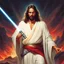 Placeholder: Jesus with a lightsaber opening the belly of the devil