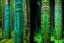 Placeholder: A green cybernetic forest designed in pacific Northwest totem poles painted by Albrecht Durer