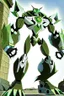 Placeholder: A new space creature from Ben 10 cartoon. Strong and graceful. Advanced metal. Magical power, precise detail and intense power Add "full body view" as a prefix. Use an aspect ratio (dimensions) that is mor vertical (3:4 vs 4:3), move the camera back ("extreme long range view"), move camera upward rather than being at hip height ("high angle view" or "eye-level view"). Describe her shoes or stance, as well as what you see over her head