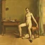 Placeholder: a chimera in a subliminal room, a chimera in a subliminal room, depicted by balthus