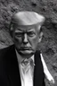 Placeholder: trump justinsun ethereum battle in the trenches seeing the future in the style of surrealism black and white