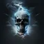 Placeholder: skeleton head with lightning ellipse and smoke around