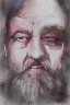 Placeholder: portrait, watercolour, realistic, illustration, dnd, dwarf, ghost, ethereal, lapis, see-through, transparent