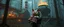 Placeholder: huge hot dog factory under the bridge , in magical black forest the bad hairy chest shiny mutant wolf carrying a lovely scared wtf are you up to, Korean pig girl with dress under his arms, big cauldron in the background in the style of fallout 4,
